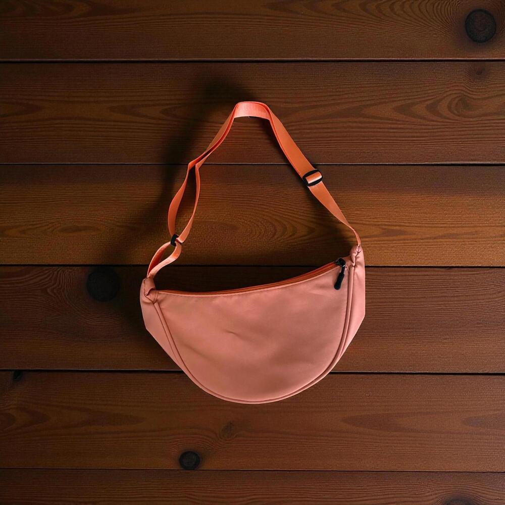 Orange Athleisure Belt Bag Adjustable Zip Waist Pack